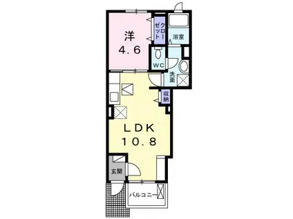 ABUNDANCE(1LDK/1階)の間取り写真