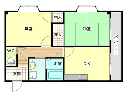 ドリームハイツ(2DK/3階)の間取り写真
