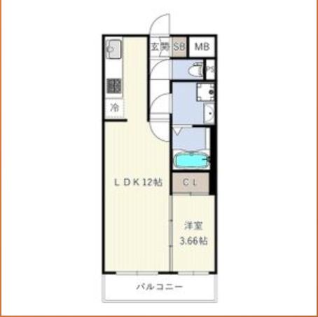 ES-GRANDE大阪 CITY AVENUE(1LDK/10階)の間取り写真