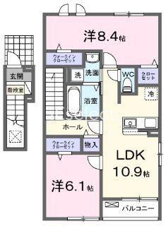コータ・コートみずほ F(2LDK/2階)の間取り写真