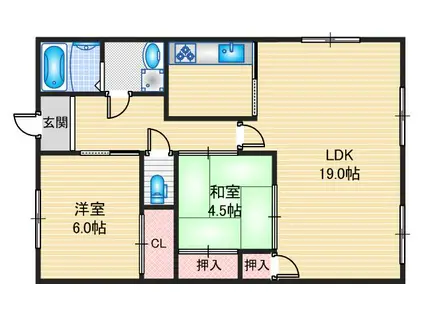 サイユウカン(2LDK/3階)の間取り写真