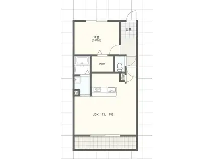 エレアージュ宝殿駅前II(1LDK/3階)の間取り写真