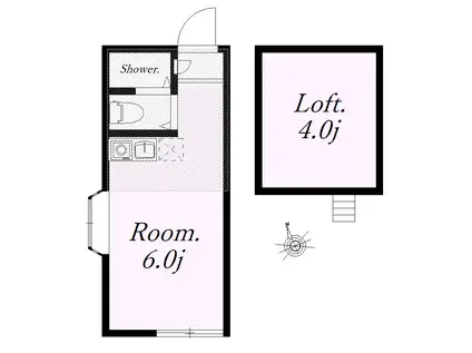 ユナイト上星川オックスフォードスクエアー(ワンルーム/2階)の間取り写真