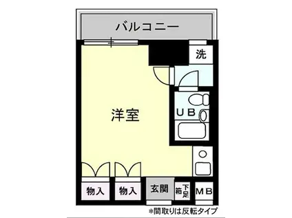 マートルコート中目黒第2(ワンルーム/10階)の間取り写真