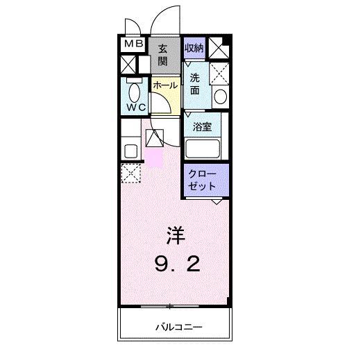 モルティ・MK(ワンルーム/1階)の間取り写真