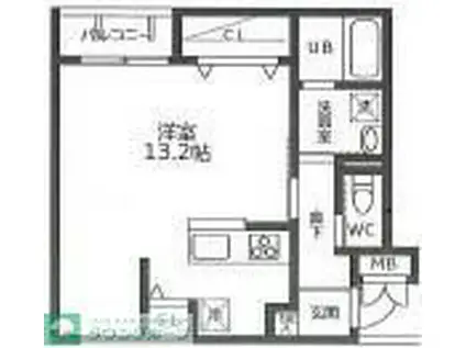 アベリア大宮大門町(1K/3階)の間取り写真