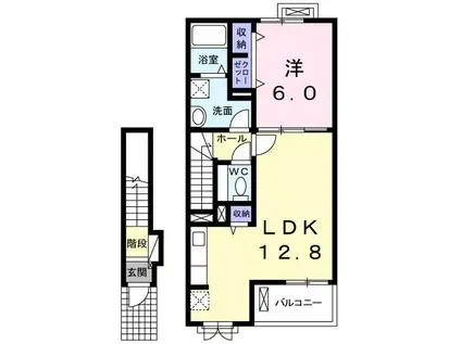 バンケット(1LDK/2階)の間取り写真