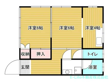 メゾンドソフィア神水(2DK/1階)の間取り写真