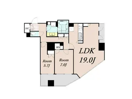 ザ・ファインタワーウエストコースト(2LDK/25階)の間取り写真