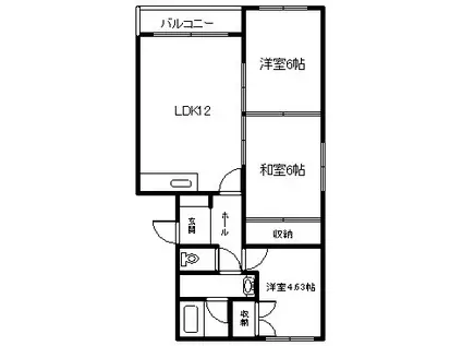 東光8.4プラザ(3LDK/1階)の間取り写真