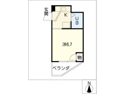 プレアール名古屋原(1K/4階)の間取り写真