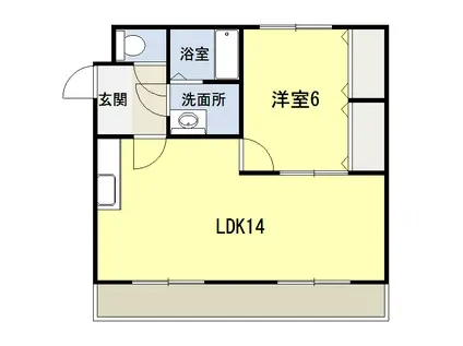 リバティホライゾン(1LDK/3階)の間取り写真