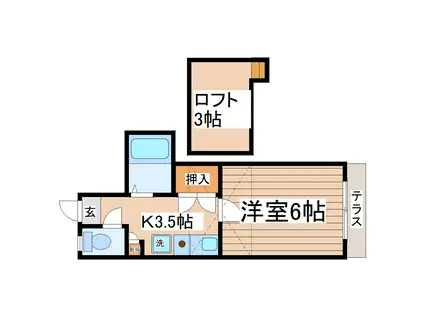 レオパレス大野田第5(1K/1階)の間取り写真