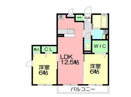 グランデージS.C(2LDK/3階)の間取り写真