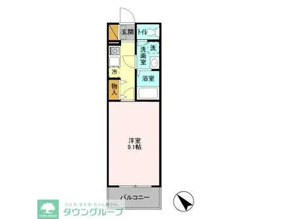 MAGNOLIA COUT II(1K/1階)の間取り写真