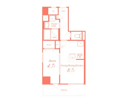 LESPEDEZAしょうなん(1LDK/2階)の間取り写真