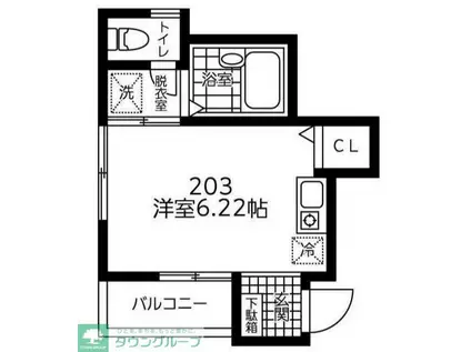 TUKASA-SOU(ワンルーム/2階)の間取り写真