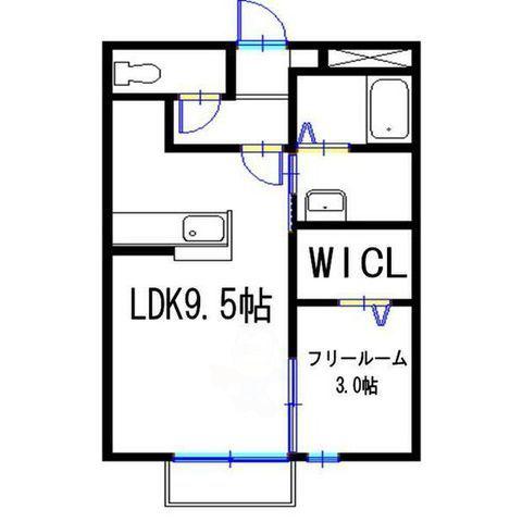 ディアコート(1LDK/2階)の間取り写真