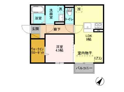 ブリランテ(1LDK/2階)の間取り写真