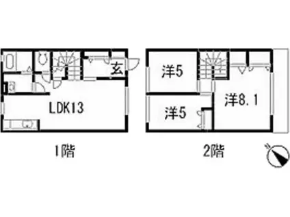 ADVANCE(3LDK/1階)の間取り写真