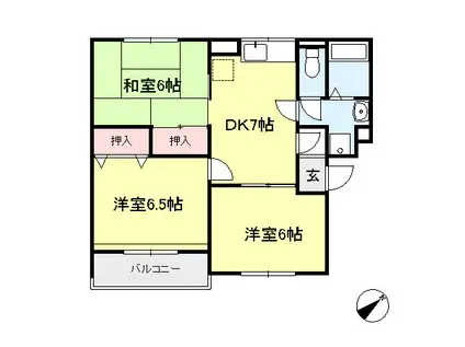 メゾン藤(3DK/3階)の間取り写真
