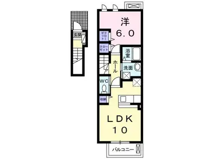 バーミィハウス(1LDK/2階)の間取り写真