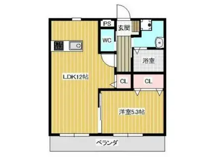 AL CUORE(1LDK/3階)の間取り写真