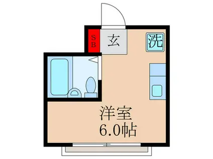 末広マンション(ワンルーム/2階)の間取り写真