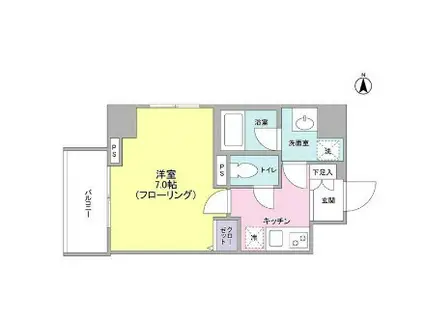 APPEND FELICE(1K/6階)の間取り写真