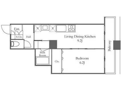 リバーシティ21 イーストタワーズ 10棟(1LDK/18階)の間取り写真