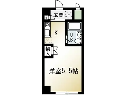 ライズイングサン朝霞台(ワンルーム/1階)の間取り写真