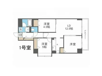 PARTIRE N23(3LDK/9階)の間取り写真