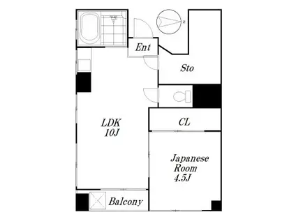 田中ビル 石原(2DK/2階)の間取り写真