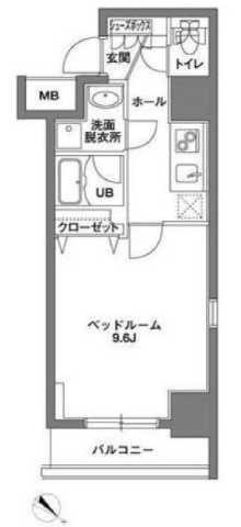 KDX岩本町レジデンス(1K/7階)の間取り写真