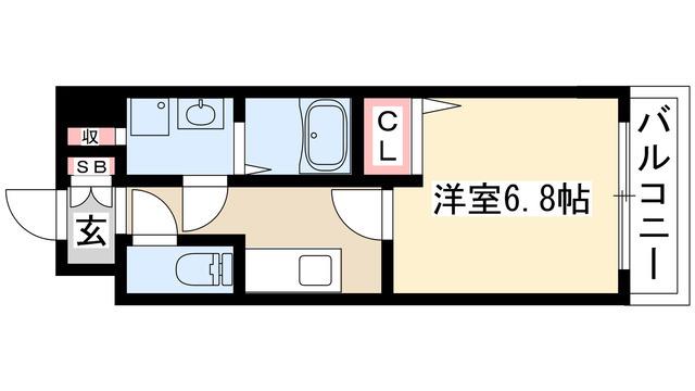エステート愛和(1K/2階)の間取り写真