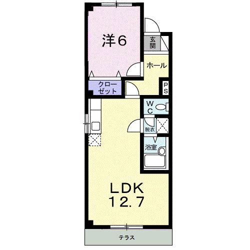 プチメゾン21(1LDK/1階)の間取り写真