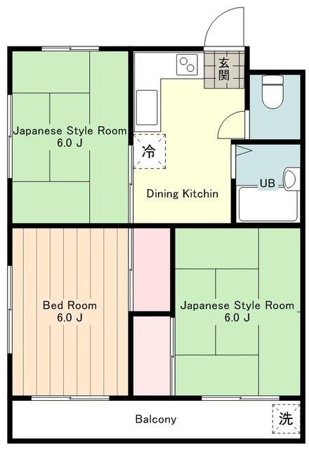 グリーンヒルズI(3DK/1階)の間取り写真