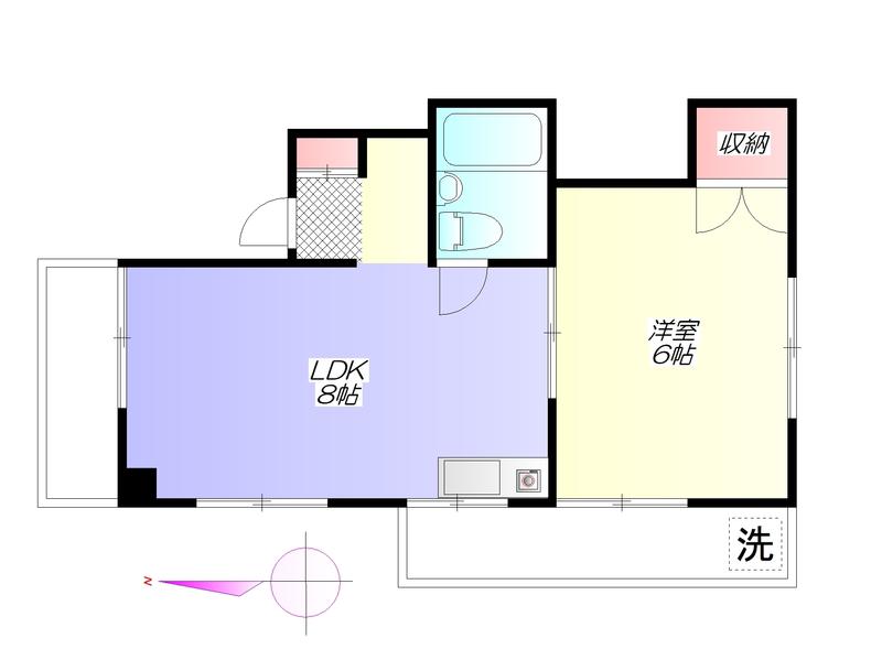 シティハイム曙(1LDK/1階)の間取り写真
