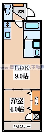 LUMIERE長瀬II(1LDK/3階)の間取り写真