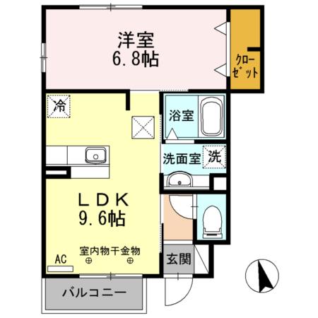 アプローズ(1LDK/1階)の間取り写真