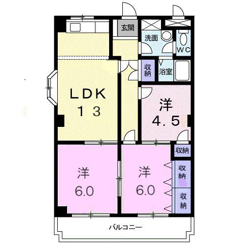 プラザエクシード(3LDK/1階)の間取り写真