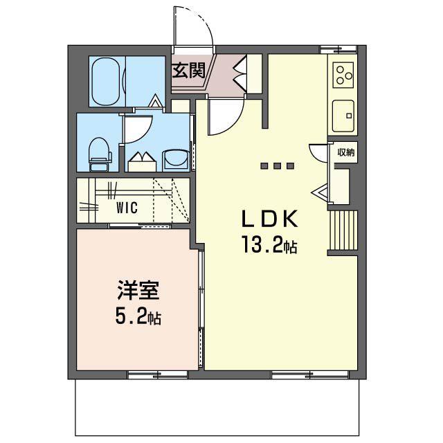 フェニックスK(1LDK/1階)の間取り写真