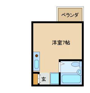 オフィス新三和(ワンルーム/1階)の間取り写真