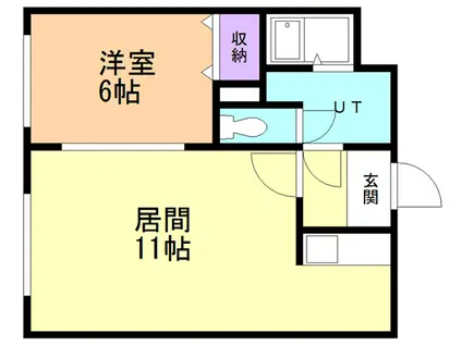 東町コーポラス(1LDK/3階)の間取り写真