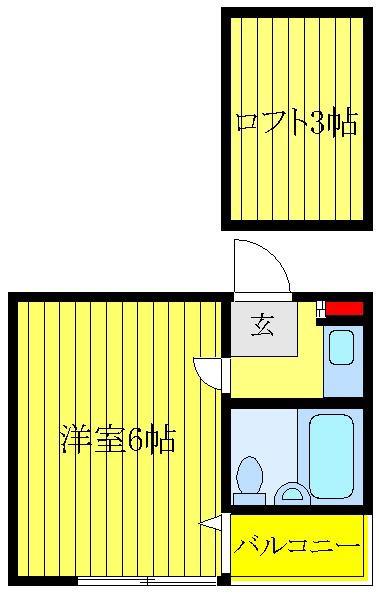 レオパレス高砂(1K/2階)の間取り写真