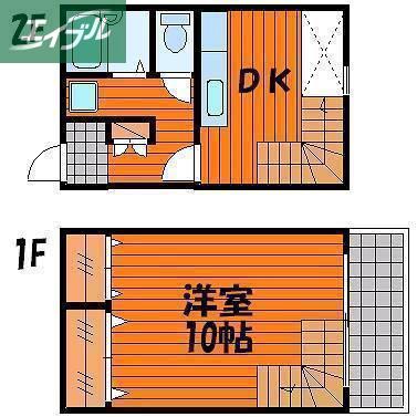 ノイスバン(1DK/1階)の間取り写真