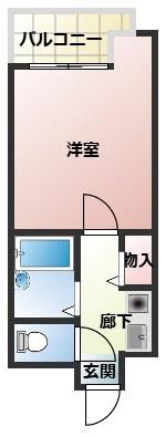 メゾン大和7号館(1K/3階)の間取り写真