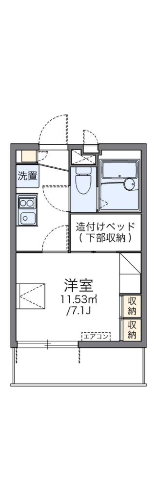 レオパレスFUMIN(1K/3階)の間取り写真