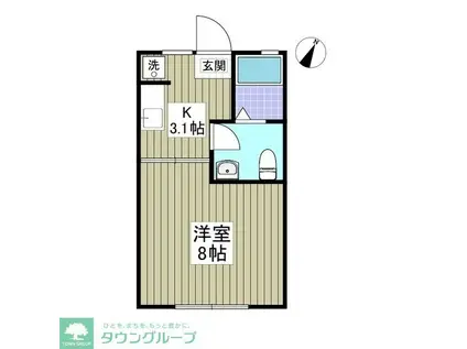 エコーハイツA(1K/1階)の間取り写真