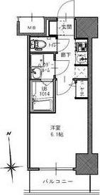 S-RESIDENCE南堀江(1K/13階)の間取り写真